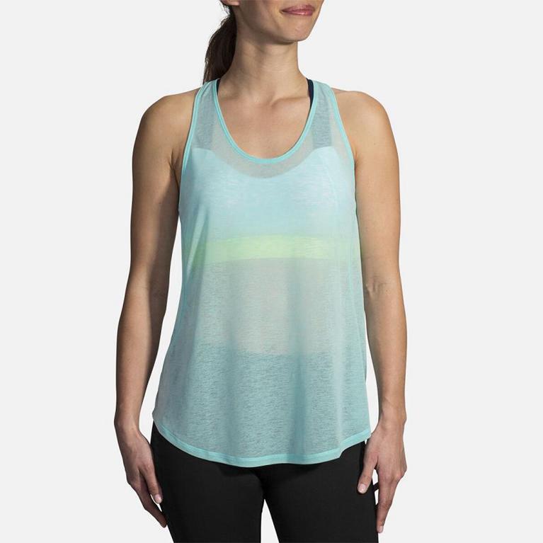 Brooks Hot Running Tank Top - Women's - Green (51307-GAQK)